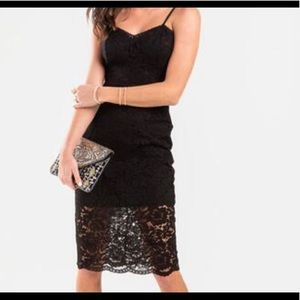 Black lace Francescas mini dress